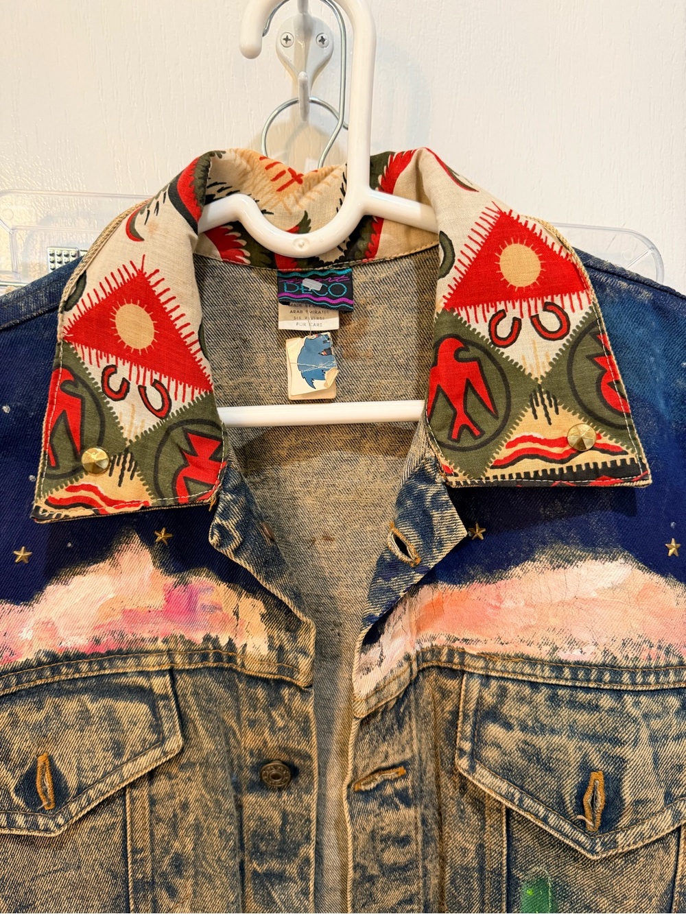Vintage Hand-Painted Western Denim Jacket (ONLY ONE MADE) size M NWT - Picture 3 of 15